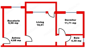 Apartament 2 camere, 51 mp, parcare, zona Nufarul, Oradea - vanzare - imagine 18