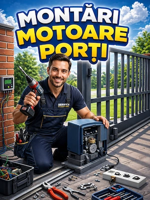 motor poarta montaj - materialele clientului