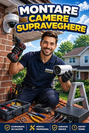 supraveghere camere montaj - materialele clientului