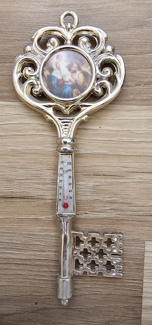 Cheie ornamentala din import cu termometru functional