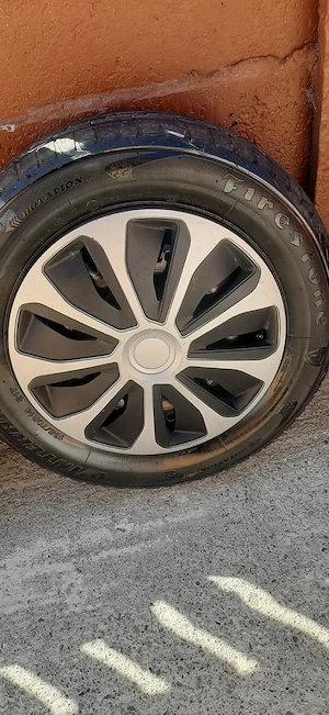  4 Jante tablă R14 165/70 81T M+S + capace + rezervă  - imagine 5