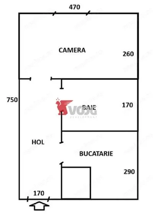 Apartament 1 camera -Complex Studentesc-etajul 2 - imagine 5