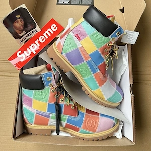 Ghete Timberland x Supreme Multi-color model extrem de rar - 100% originali
