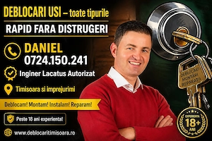 Lacatus Deblocari Usi Timisoara Rapid Fara Distrugere