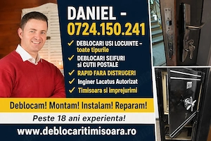 Deblocari Usi Locuinte Seifuri Cutii Postale Lacatus Timisoara