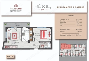 2 camere | Prelungirea Ghencea | 62.59 mp | Etaj 3 | Finalizat | Comision 0%