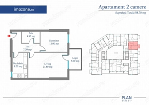 2 Camere, decomandat, 58.7 mp, Bloc Nou, 2 Lifturi, Finalizat, te muti rapid - imagine 10