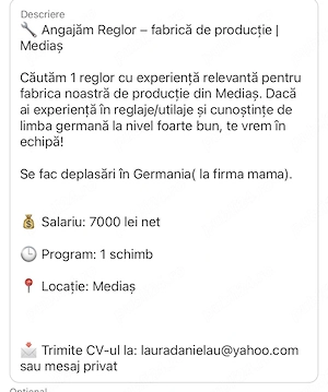 Reglor Mase Plastice _3 schimburi _Sibiu