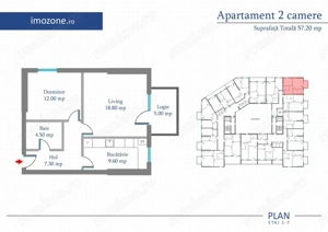 Apartament 2 Camere | 57.2 mp | Bloc Nou | Metrou Pacii / Preciziei | Militari - imagine 5