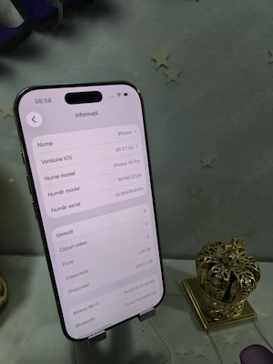 iPhone 16 PRO White 128GB Baterie:91%.Pre  fix!