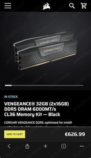 NOU - VENGEANCE  32GB (2x16GB) DDR5 DRAM 6000MT s CL36 Memory Kit   Black  - imagine 3