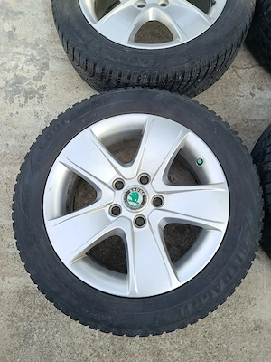 Jante skoda,seat, vw,audi 5x112 16, bonus anvelope  205 55 16  - imagine 2