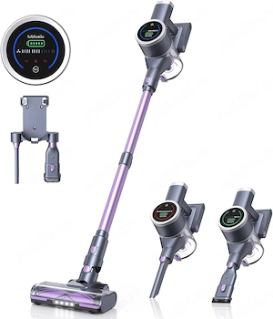 Aspirator cu baterie Lubluelu 25000 Pa 62 dB Ultra silențios, anti-încurcare VD-2206NE-EU, aspirator - imagine 4
