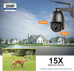 Cameră de supraveghere video SV3C PTZ WiFi pentru exterior, zoom optic - imagine 2