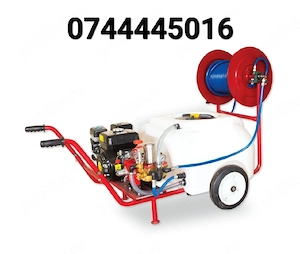 Vand atomizor 200l cu motor termic 6.5 cp, tambur și furtun de presiune 25m, 8mm, 75 bar. - imagine 2
