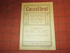 Revista Literara Luceafarul Nr. 18 din 1912. Octavian Goga