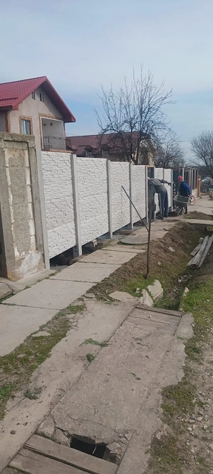 Gard din beton simplu si cu model 