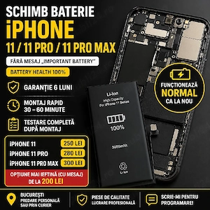 Schimb baterie iPhone 11 11 Pro 11 Pro Max Bucuresti