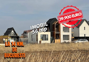 Imobil 56 mp cu curte 80 mp + parcare | 39.900 Euro  | Săbăreni, Ilfov | Fără comision
