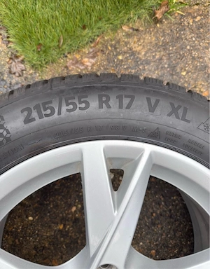 Jante aliaj originale Skoda,Audi,Vw 17” + anvelope iarnă Continental – aproape noi - imagine 3