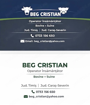 Operator însămânțător bovine   Timiș & Caraș-Severin