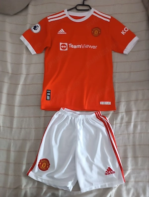 Tricou short adidas Manchester United 2021 22 Mărimea S, Home Junior - Roșu