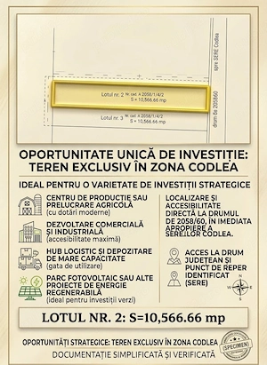 Teren extravilan 10.566 mp de vanzare   zona fostelor sere Codlea - imagine 2