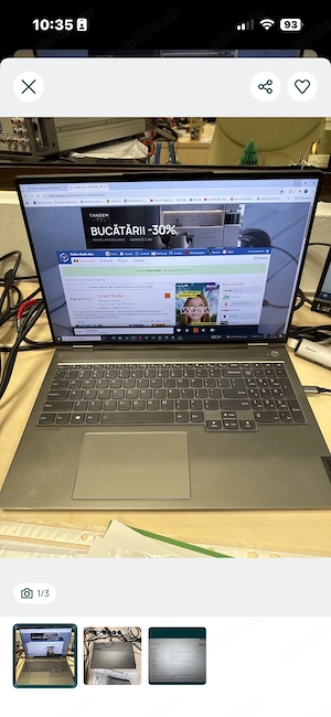 Vand Laptop Lenovo Thinkbook 16p G2 ACH , 16 inch, 24 Gb Ram, placa video Nvidia 6 Gb, bateria 91,2 