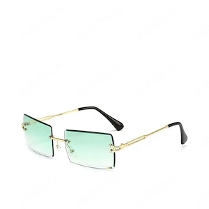 Ochelari de Soare unisex verde rama dreptunghiulara UV