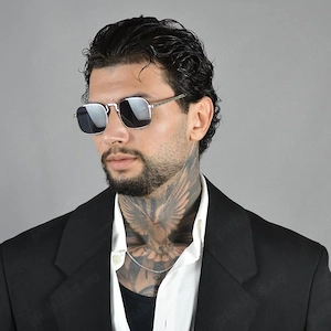 Ochelari de Soare Aviator Unisex Rotunzi rama argintiu