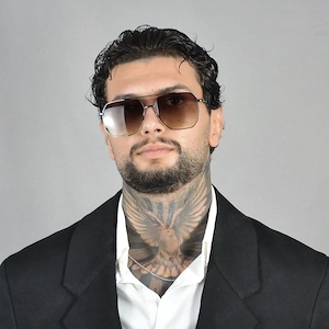 Ochelari Barbati Aviator Polarizati Uv Gun Grey - imagine 2