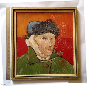 VAN GOGH a la pipe, superbă reproducere de epocă