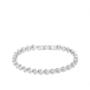 Bratara tennis cu inimoare material aliaj suflat ( nu pandora nu swarovski )
