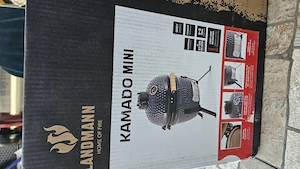 Gratar ceramic Landmann Kamado, 55x47x44 cm, Gri - nou sigilat