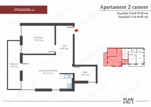 Apartament 2 camere, bloc nou, finisat la cheie, centrala termica individuala - imagine 6