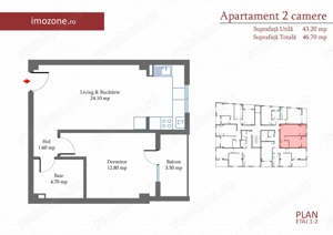 2 camere, 46 mp, etaj 1 din 4, langa METROU Pacii, str Margelelor, COMISION 0% - imagine 10