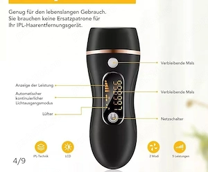 Dispozitiv de îndepărtare epilator a părului IPL - imagine 3