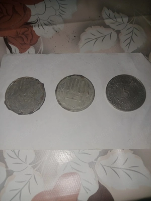 vind 2 monede 100Lei 1moneda 5 marci