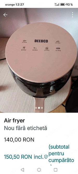 Fripteuza Airfryer nou 