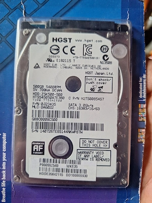 Hard disc intern laptop