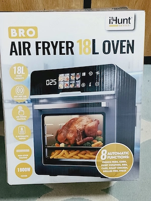 vand  friteuza aer cald fff eficientă 1800w 18 litri 8 functi de gatit