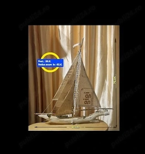 Pret redus.Ambarcatiuni stilizat miniatural, Wood Hand-Made Art.