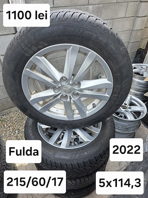 Set 4 jante aliaj 5x114,3 echipate cu anvelope MS 215/60/17