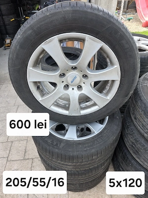 Set 4 jante aliaj 5x120 BMW / INSIGNIA cu anvelope vara 205/55/16