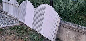 Vand gard total din aluminiu model deosebit , efect de alb