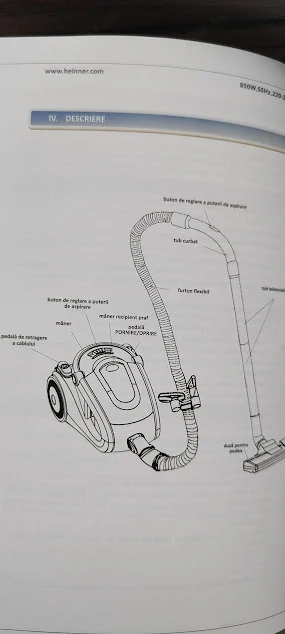 Aspirator fara sac, cu fir - imagine 3