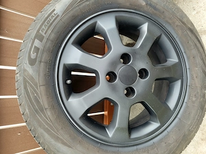 Vând jante de aliaj 4 prezoane cu anvelope de  vară 195/65 R15 - imagine 3