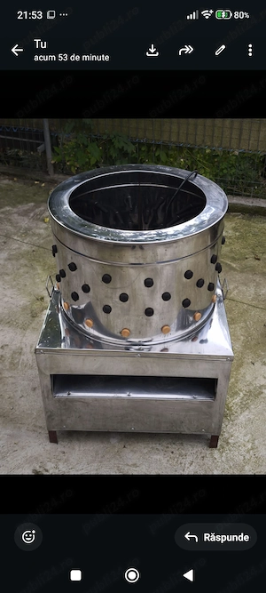 Vând deplumator electric, pentru găini, din inox, ca nou. - imagine 2