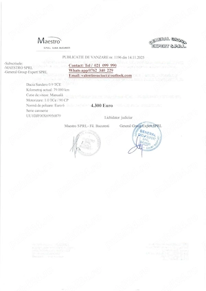 Dacia Sandero Unic Proprietar   Garantie - imagine 8