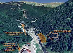 Teren 3.015 mp | vis-a-vis Cabana Voina | POT construcție 5% | Zonă Turistică Premium